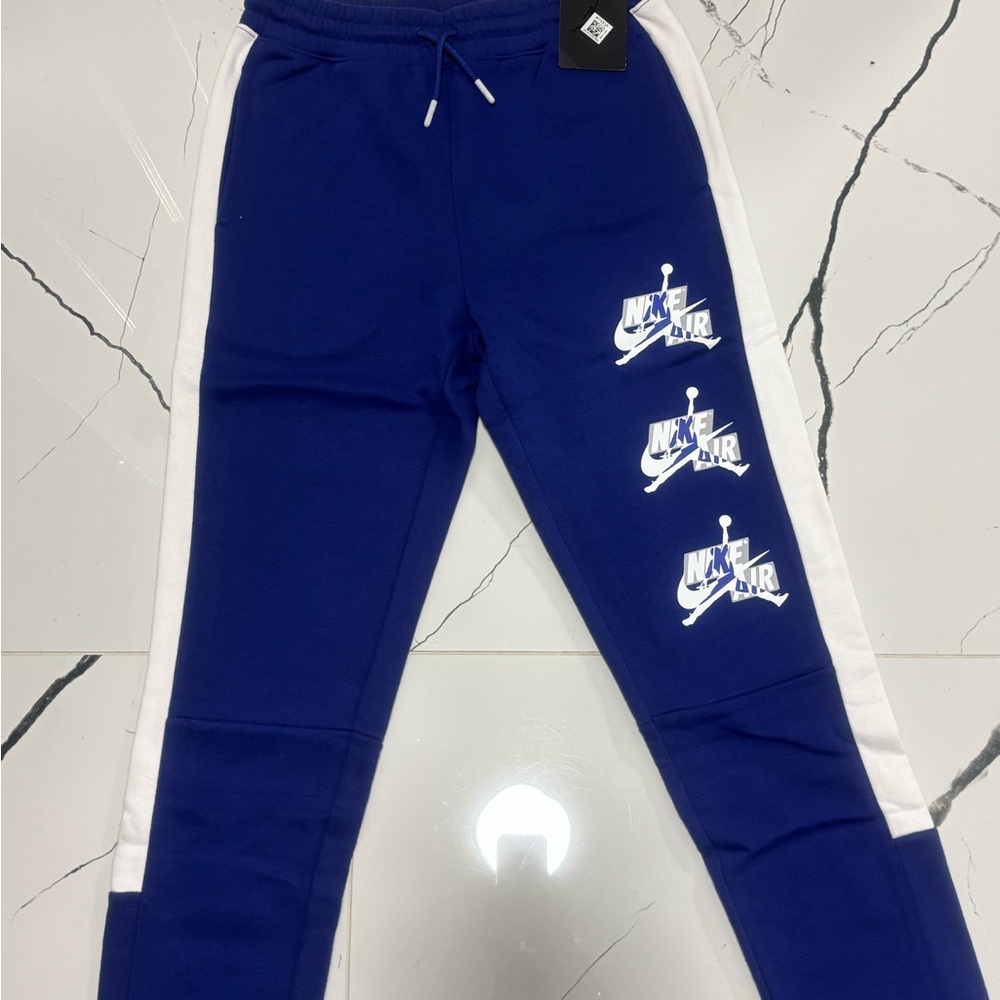 Nike Kids Royal Blue Joggers with White Accents